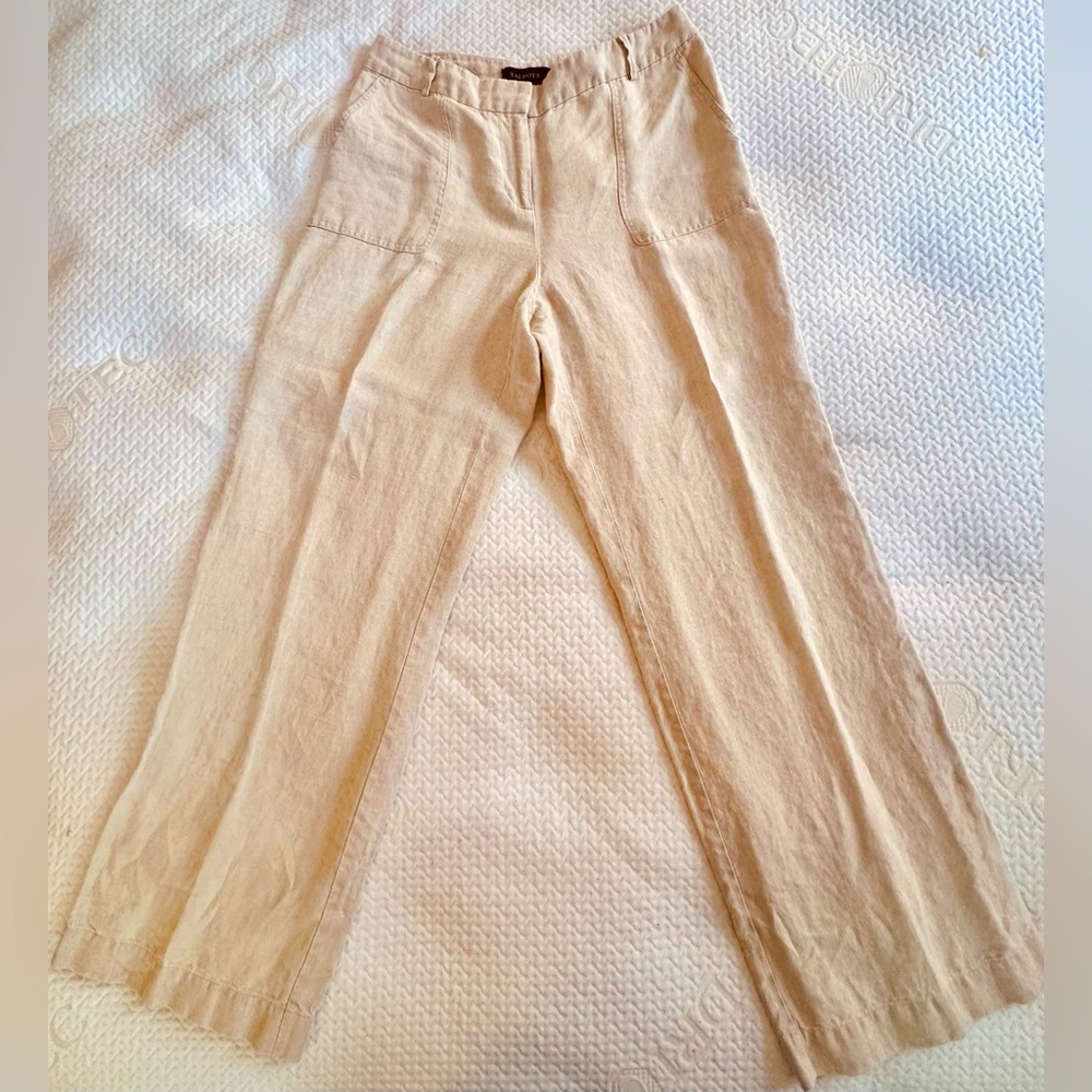Talbots Tan Linen Dress Pants